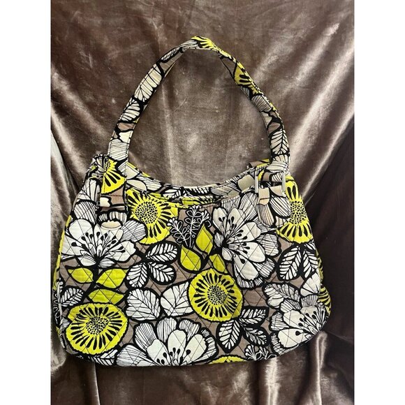 Vera Bradley Retired Emily Satchel Citron Quilted Shoulder Purse NICE SEE PHOTOS - Picture 1 of 16